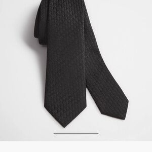 Christian Dior Elegant Black Textured Tie